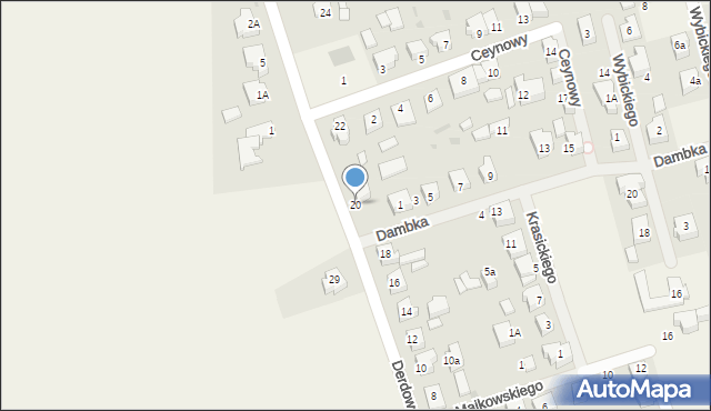 Leźno, Derdowskiego Hieronima, 20, mapa Leźno