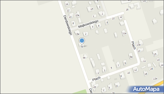 Leźno, Derdowskiego Hieronima, 6, mapa Leźno