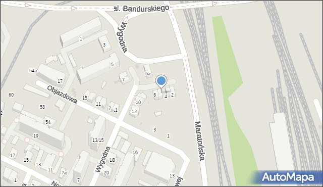 Łódź, Dembińskiego Henryka, 6, mapa Łodzi