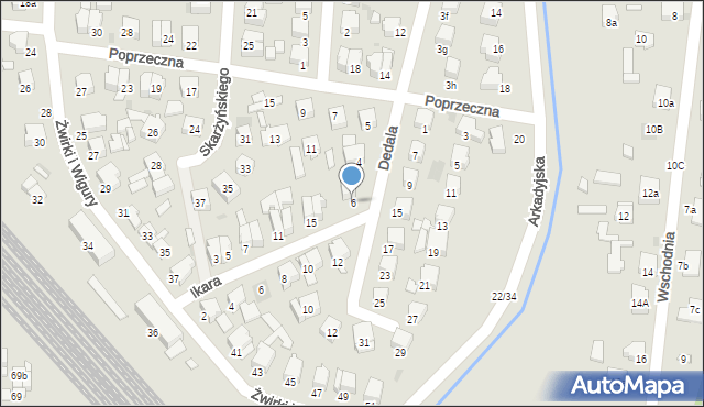 Łowicz, Dedala, 6, mapa Łowicza