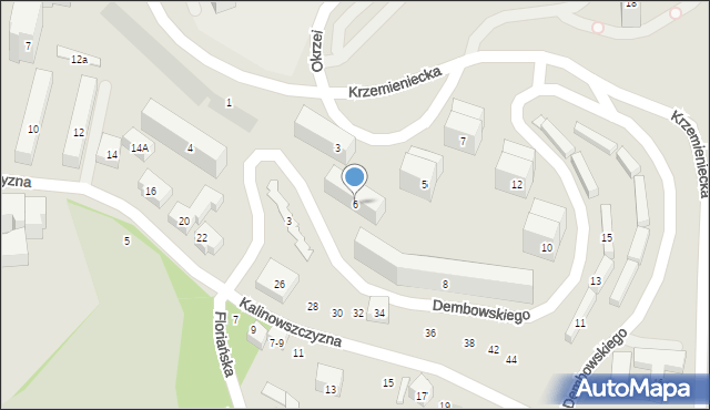 Lublin, Dembowskiego Edwarda, 6, mapa Lublina