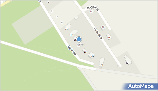 Lubuczewo, Dębowa, 17, mapa Lubuczewo