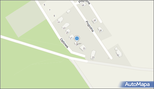 Lubuczewo, Dębowa, 19, mapa Lubuczewo