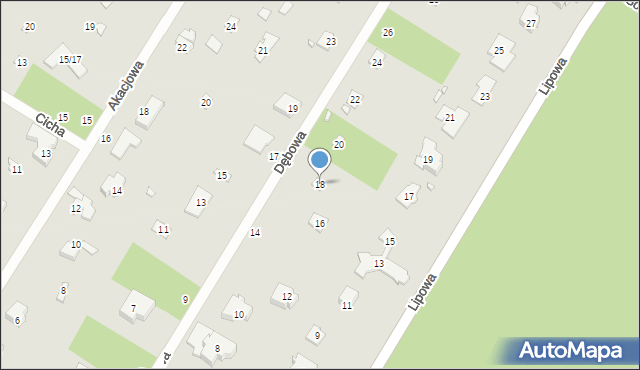 Magdalenka, Dębowa, 18, mapa Magdalenka