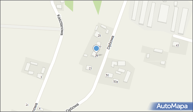 Majdan Górny, Dębowa, 25, mapa Majdan Górny