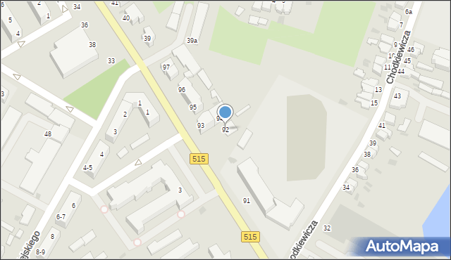 Malbork, de Gaulle'a Charlesa, gen., 92, mapa Malborka