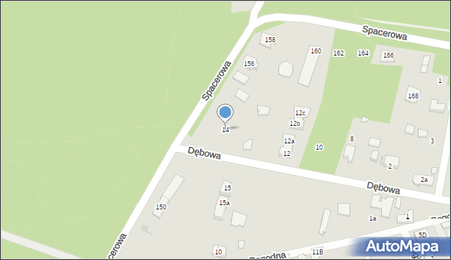 Marki, Dębowa, 14, mapa Marki