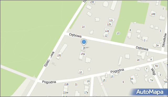 Marki, Dębowa, 15, mapa Marki