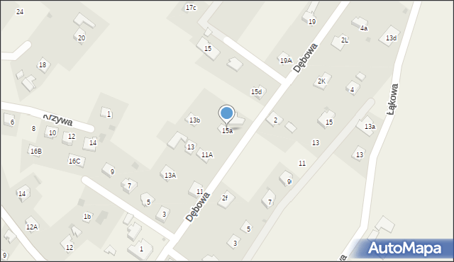 Marklowice Górne, Dębowa, 15a, mapa Marklowice Górne