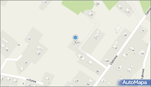 Marklowice Górne, Dębowa, 17c, mapa Marklowice Górne