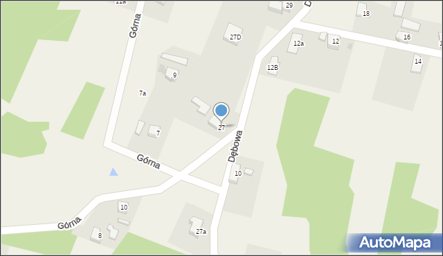 Marklowice Górne, Dębowa, 27, mapa Marklowice Górne