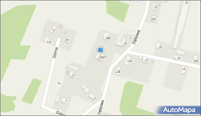 Marklowice Górne, Dębowa, 27D, mapa Marklowice Górne