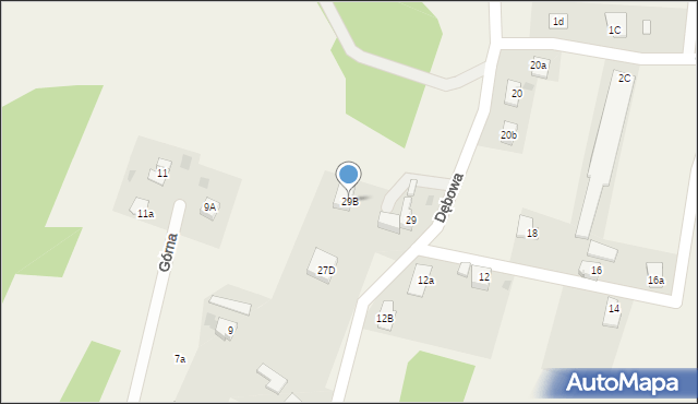 Marklowice Górne, Dębowa, 29B, mapa Marklowice Górne