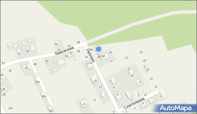 Masłomiąca, Dębowa, 18, mapa Masłomiąca