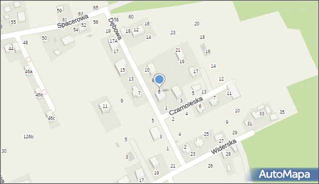 Masłomiąca, Dębowa, 6, mapa Masłomiąca