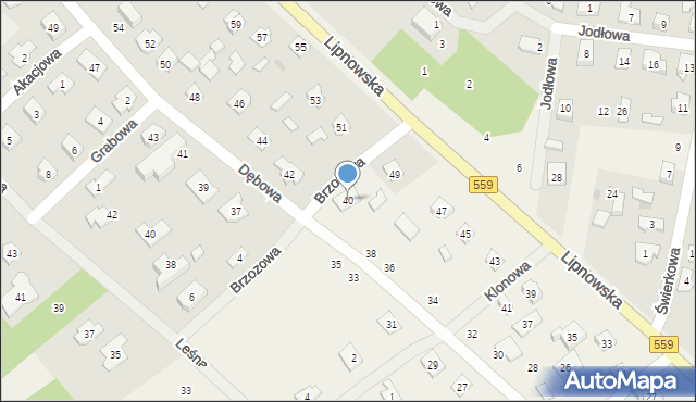 Maszewo Duże, Dębowa, 40, mapa Maszewo Duże