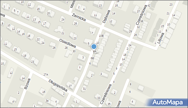 Mędłów, Dębowa, 8, mapa Mędłów