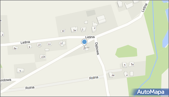 Miedźna, Dębowa, 10, mapa Miedźna
