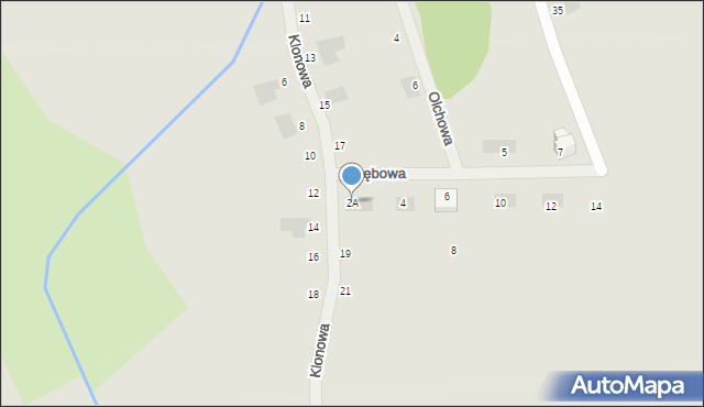 Międzychód, Dębowa, 2A, mapa Międzychód