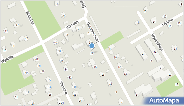 Milanówek, Dembowskiej, 19, mapa Milanówek