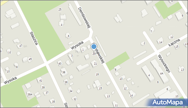 Milanówek, Dembowskiej, 23, mapa Milanówek
