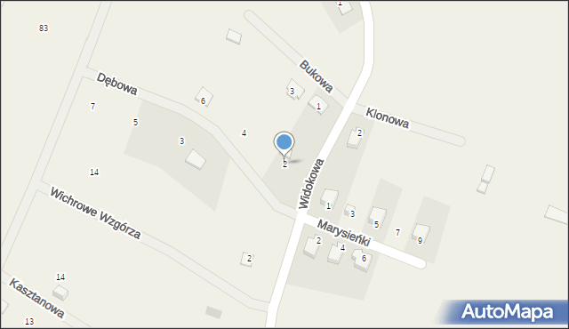 Miszkowice, Dębowa, 2, mapa Miszkowice