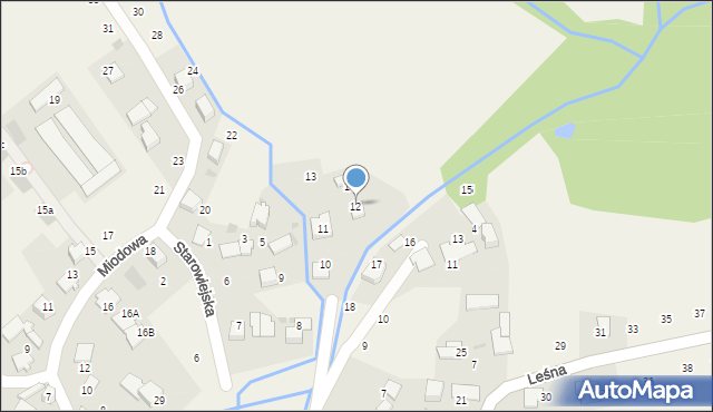 Modlniczka, Deptak, 12, mapa Modlniczka