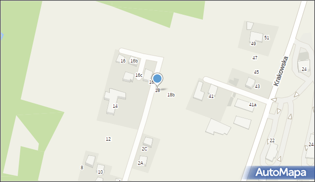 Mogilany, Dębowa, 18, mapa Mogilany