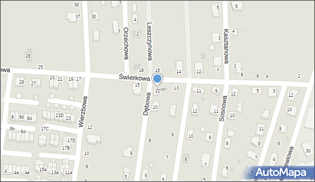 Namysłów, Dębowa, 12, mapa Namysłów