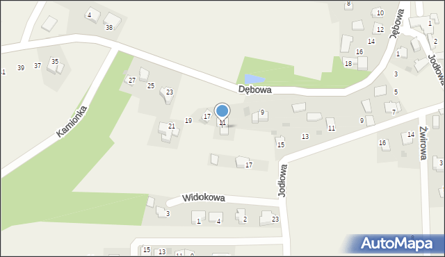 Narama, Dębowa, 13, mapa Narama