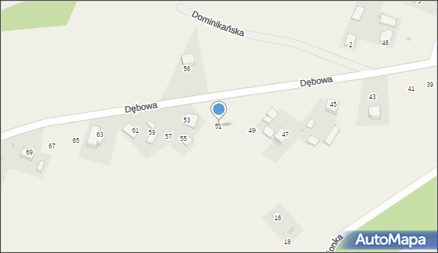 Narama, Dębowa, 51, mapa Narama