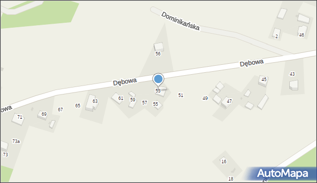 Narama, Dębowa, 53, mapa Narama