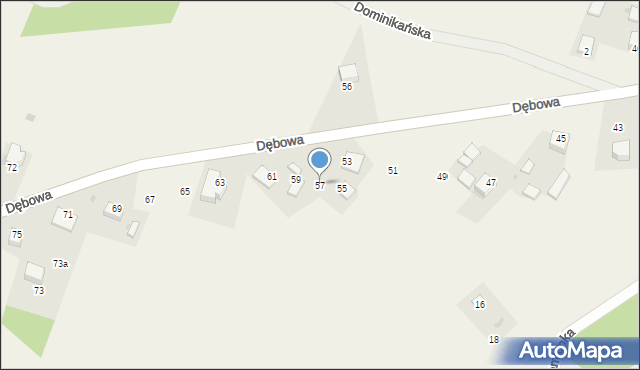 Narama, Dębowa, 57, mapa Narama