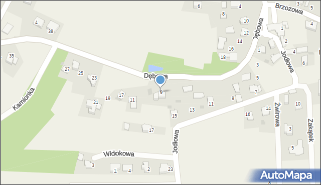 Narama, Dębowa, 9, mapa Narama