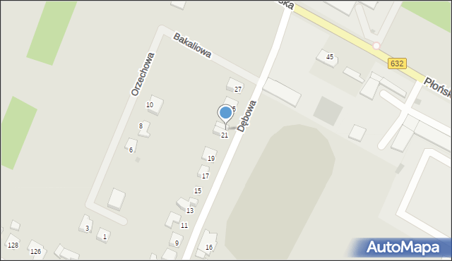 Nasielsk, Dębowa, 23, mapa Nasielsk