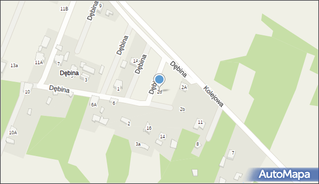 Niegowonice, Dębina, 2d, mapa Niegowonice