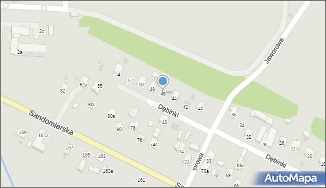 Nisko, Dębinki, 46, mapa Nisko