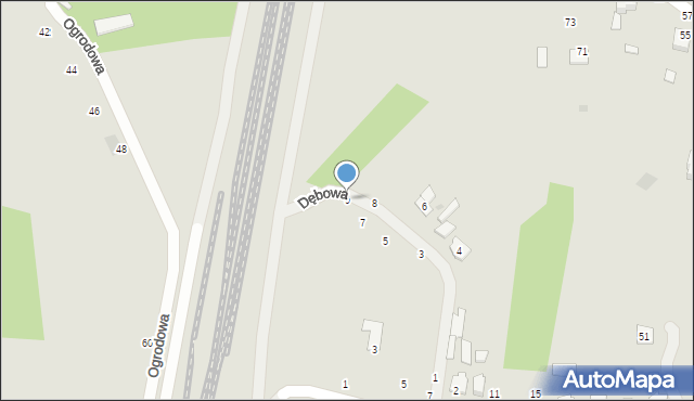 Nowa Dęba, Dębowa, 9, mapa Nowa Dęba
