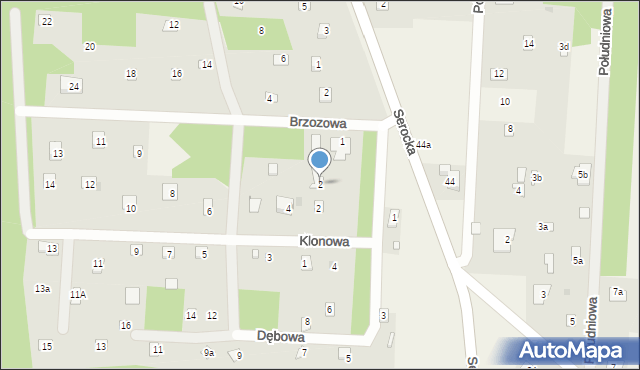Nowa Wieś, Dębowa, 2, mapa Nowa Wieś