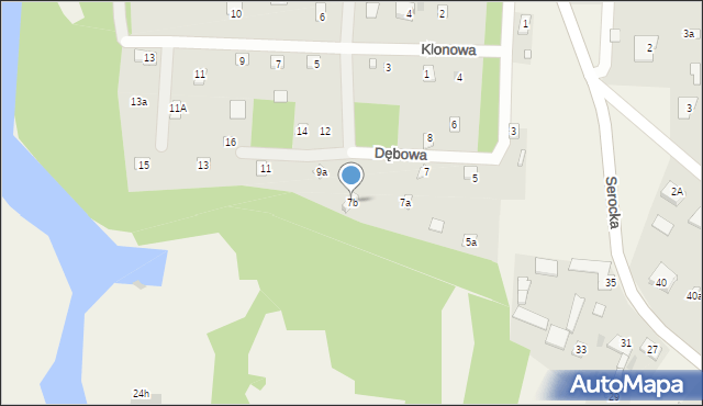 Nowa Wieś, Dębowa, 7b, mapa Nowa Wieś