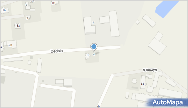 Nowa Wieś, Dedala, 4, mapa Nowa Wieś