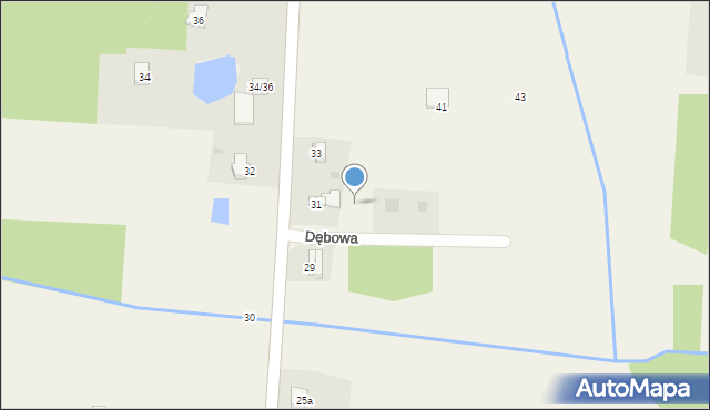 Nowe Chrusty, Dębowa, 1, mapa Nowe Chrusty