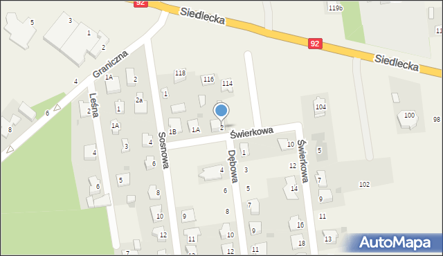 Nowe Iganie, Dębowa, 2, mapa Nowe Iganie