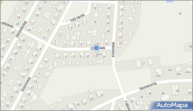 Nowe Miasto nad Wartą, Dębowa, 12, mapa Nowe Miasto nad Wartą