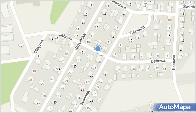 Nowe Miasto nad Wartą, Dębowa, 2a, mapa Nowe Miasto nad Wartą