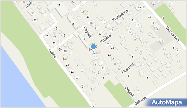Nowy Dębiec, Deptak, 17, mapa Nowy Dębiec