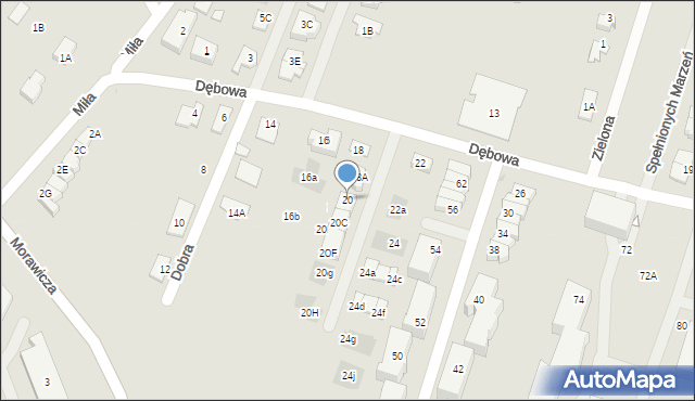 Nowy Dwór Mazowiecki, Dębowa, 20, mapa Nowy Dwór Mazowiecki