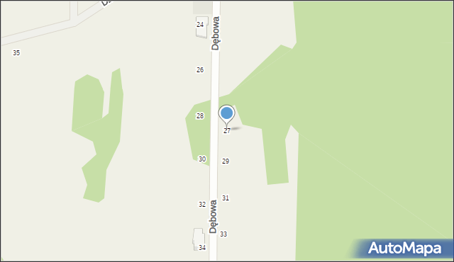 Nowy Kraszew, Dębowa, 27, mapa Nowy Kraszew