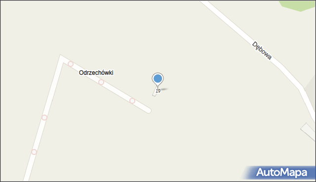 Odrzechowa, Dębowa, 19, mapa Odrzechowa