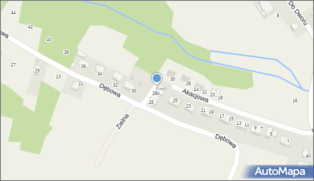 Olszowice, Dębowa, 28c, mapa Olszowice